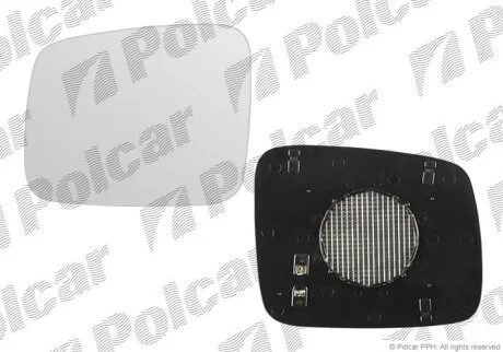 Вставка зовнішнього дзеркала правий, VW TRANSPOR.T4 9/90- Polcar 9566555M