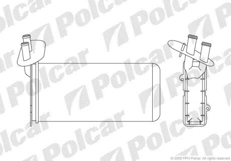 Теплообменник системы обогрева салона VW T4 90-03 Polcar 9566N82
