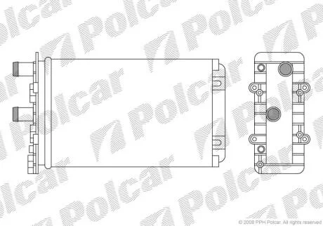 Радіатор пічки VW Transporter T4 (Trunk Cabin) 1.8-2.8/D 90- Polcar 9566N84