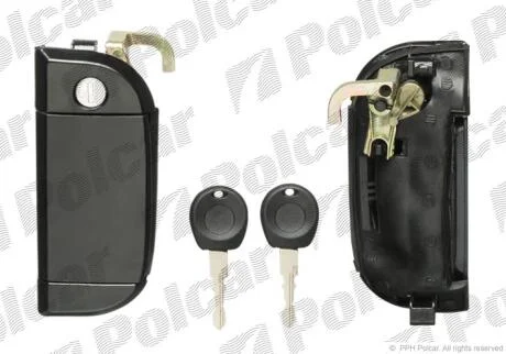 Ручка передніх дверей зовнішня VW T4 R (з ключем) Polcar 9566Z46