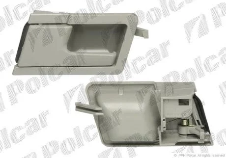 Ручка автомобільних дверей передня внутрішня VW T4 L (сіра) Polcar 9567ZW41