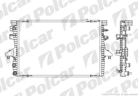 Радіатор охолодження, TRANSPORTER T5 Platf Polcar 9568081X