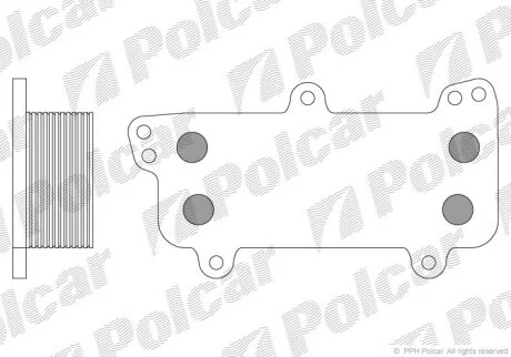 Радіатор масла, TOUAREG 02-07 Polcar 9568L81