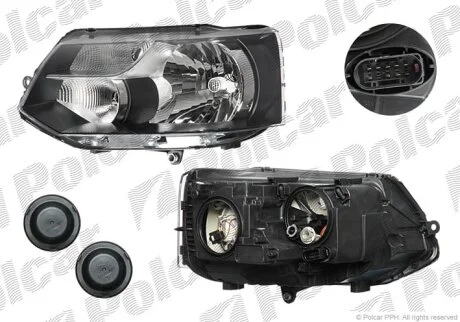 Фара основна, TRANSPORTER (T5),09- Polcar 9569091E