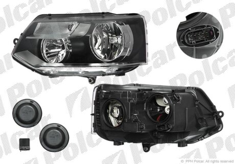 Фара основна TRANSPORTER (T5),09- Polcar 956909E