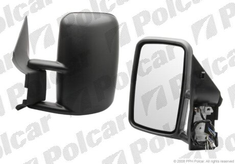 Дзеркало зовнішнє лівий, VW LT II 05.96- Polcar 9571514M