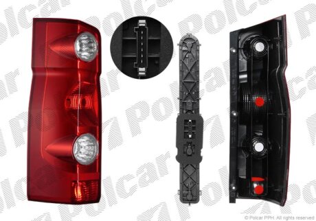Ліхтар задній, CRAFTER, 12.05- Polcar 957287V
