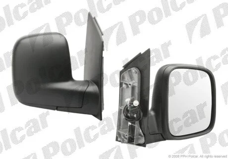 Дзеркало зовнішнє правий, CADDYIII/LIFE, 04- Polcar 9575524M