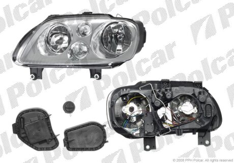 Фара основна vw TOURAN, 03- Polcar 9578100E