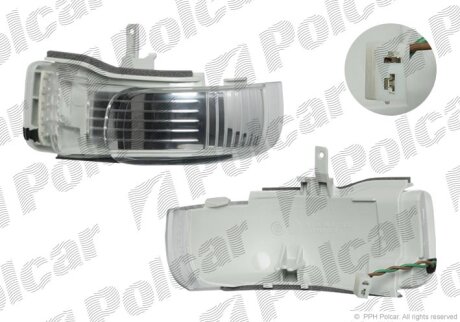Бічний вказівник повороту в дзеркалі, vw TOURAN, 03- Polcar 9578206R