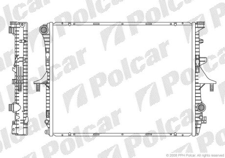 Радіатор охолодження, Q7 (4LB), 03.06-01.1 Polcar 9580081X