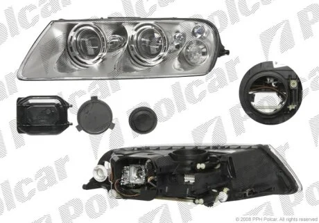 Фара основна, TOUAREG, 03- Polcar 9580091V