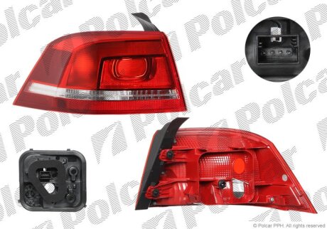 Ліхтар задній, PASSAT (B7), 11.10- Polcar 95D188V