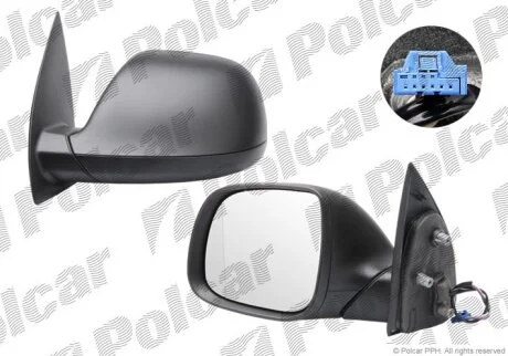 Дзеркало зовнішнє лівий, AMAROK, 01.10- Polcar 95P1512M