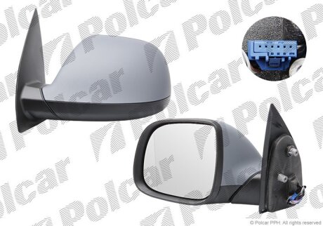 Дзеркало зовнішнє лівий AMAROK, 01.10- Polcar 95P1513M