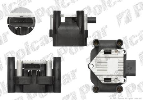 Котушка запалювання Audi A4 94-/VW Passat 1,6 97-/Skoda Octavia 98- Polcar E030049