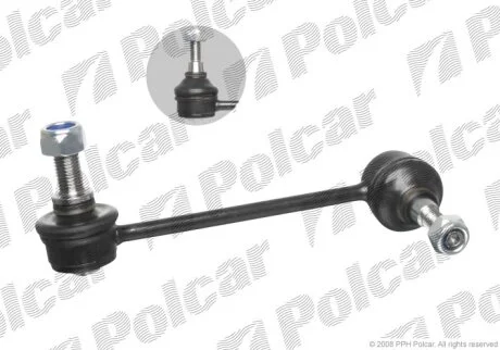 Стійка стабілізатора лівий, MERCEDES 126, 81-91 Polcar M460