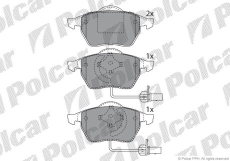 Гальмівні колодки Polcar S700012