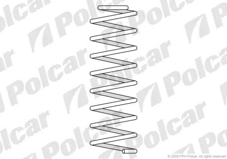 Пружина, VOLVO S40 II 04- Polcar ST615838