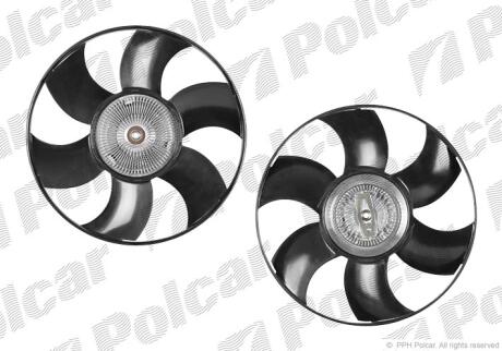 Вентилятор з віскомуфтою MB Sprinter 901-906 00-,Crafter 06- Polcar SV6099S