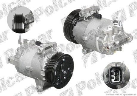 Компресор кондиціонера (новий), QASHQAI / QASHQAI +2 Polcar TSP0155965