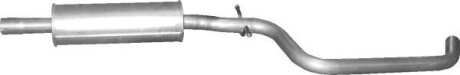 Глушитель алюм. сталь, средн. часть Audi A3/Seat Altea/Golf V (01.119) POLMOSTROW 01119