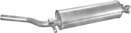 Глушитель алюм. сталь, задн. часть Mercedes W123 -85 200-300D (13.02) POLMOSTROW 1302