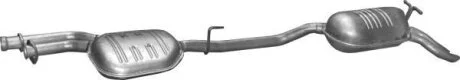 Глушитель основной Mercedes W210 2.8i, 3.2i sedan 06, 95 - 06, 99, алюминизированный POLMOSTROW 1344