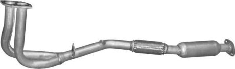 Труба приймальна POLMO Opel Vectra B 1.8/2.0 16V 10/95-09/00 + вставка алюмінізована сталь POLMOSTROW 17.283