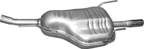 Глушник алюм. сталь, задн. частина Opel Astra G 1.6i 16V (17.28) POLMOSTROW 1728
