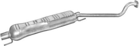 Резонатор (средняя часть) алюминизированная сталь Opel Astra G 1.6i, 1.8i, 2.0i (98-) (17.292) POLMOSTROW 17292