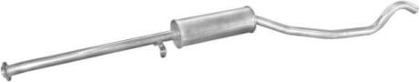 Глушитель алюм. сталь, средн. часть Opel Vectra 1.4-1.8 88-92 (17.36) POLMOSTROW 1736