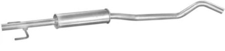 Глушитель алюм. сталь, средн. часть Opel Corsa C 1,2i-16V 09/00 - (17.560) POLMOSTROW 17560