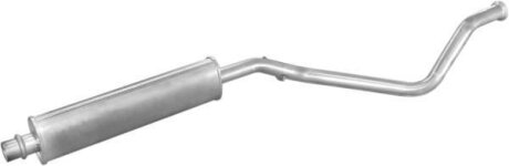 Глушитель алюм. сталь, средн. часть Peugeot 307/ 307CC 2.0i -16V 01- (19.220) POLMOSTROW 19220