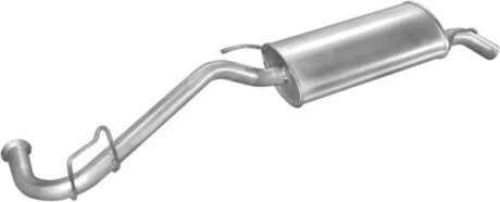 Глушитель, алюм. сталь, задн. часть Renault Clio 1.2, 1.4, 1.9D 90-98 (21.09) POLMOSTROW 2109