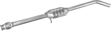 Глушник, алюм. сталь, середн. част. Renault Megane I 1.4i, 1.6i kat 95- (21.67) POLMOSTROW 2167