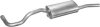 Глушитель алюм. сталь, задн. часть Seat Cordoba/VW Polo 1.6i, 1.8, 1.9TD, 2.0i 96- (23.14) POLMOSTROW 2314 (фото 1)