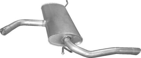 Глушитель алюм. сталь, задн. часть Seat Altea XL / Toledo 1.9 TDi 03/06-12/10 (23.30) POLMOSTROW 2330
