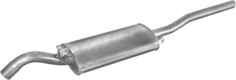 Глушитель основной VW Jetta 1.8/1.8i 89-91, алюминизированный POLMOSTROW 30112