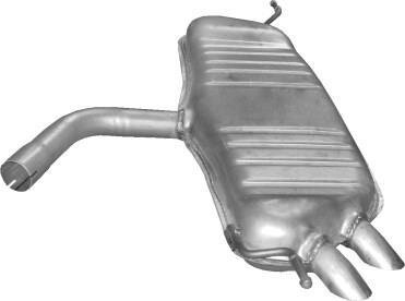 Глушитель алюм. сталь, задн. часть VW Touran 1.9 TDi TD/ 2.0 TDi TD 02/03-05/10, Skoda Yeti 2.0 TDI (30.153) POLMOSTROW 30153
