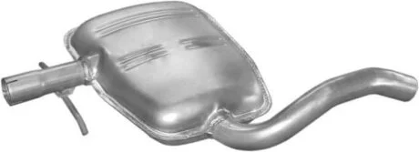 Глушитель, алюм. сталь, середн. часть VW Golf III 2.0/2.8/ GTI/16V/VR6 kat 91-98/Vento (30.86) POLMOSTROW 3086