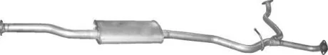 Глушитель алюм. сталь, средн. часть Subaru Legacy/Outback 2.5 POLMOSTROW 46.17
