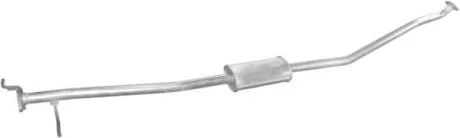 Глушник алюм. сталь, середн. частина Kia Shuma 1.8i 16V 98-2002 POLMOSTROW 47.18