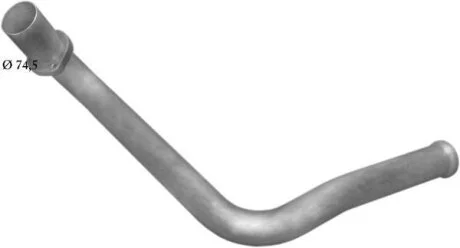 Труба приемная глушителя Mercedes VaRio 614D, алюминизированная POLMOSTROW 69.53