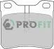 Комплект тормозных колодок, дисковый тормоз PROFIT 5000-1044 (фото 1)