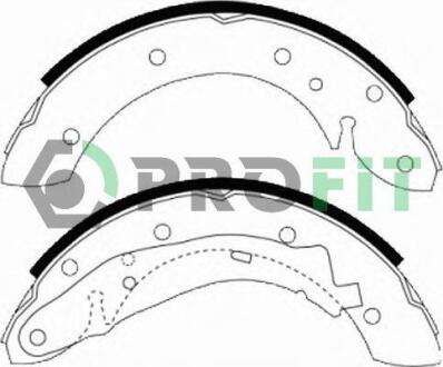 Тормозные колодки барабанные зад Citroen Berlingo 96-08,Peugeot Partner 96-08,Renault Espace 97-02 PROFIT 5001-0567