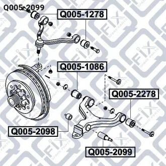 Сайлентблок переднього нижнього важеля Q-fix Q005-2099