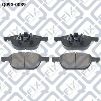 Колодки гальмівні передні Mazda 3 BK/CR 02–/Ford Focus II 04–/C-Max 03–/Volvo S40 04–/V50 04– Q-fix Q093-0039
