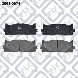 Колодки гальмівні передні Toyota Camry 2.4, 2.5, 3.5 01.06–/Lexus ES Q-fix Q093-0674