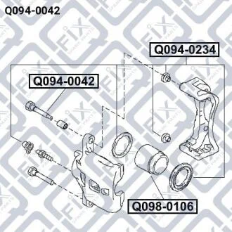 Напрямна переднього гальмівного супорта Q-fix Q094-0042